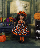 Spooktacular - dress, hat, tights & shoes for Little Darling Doll or 33cm BJD