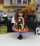 Spooktacular Cupcakes - dress, socks & shoes for Little Darling Doll or 33cm BJD