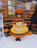 Spooktastic - dress, beret, tights & shoes for Little Darling Doll or 33cm BJD