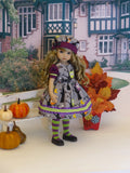 Spooky Forest - dress, hat, tights & shoes for Little Darling Doll or 33cm BJD