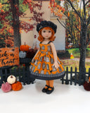 Spooky Graveyard - dress, sweater, hat, tights & shoes for Little Darling Doll or 33cm BJD
