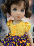 Spooky Treats - dress & apron, socks & shoes for Little Darling Doll or 33cm BJD