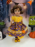 Spooky Treats - dress & apron, socks & shoes for Little Darling Doll or 33cm BJD