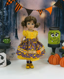 Spooky Treats - dress & apron, socks & shoes for Little Darling Doll or 33cm BJD