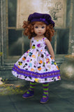 Spooky Treats - dress, jacket, beret, tights & shoes for Little Darling Doll or 33cm BJD