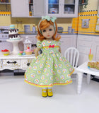Spring Cherries - dress, socks & shoes for Little Darling Doll or other 33cm BJD