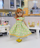 Spring Cherries - dress, socks & shoes for Little Darling Doll or other 33cm BJD