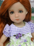 Spring Countryside - dress, tights & shoes for Little Darling Doll or 33cm BJD