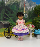 Spring Fraulein - dirndl ensemble with tights & boots for Little Darling Doll or 33cm BJD
