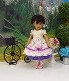 Spring Fraulein - dirndl ensemble with tights & boots for Little Darling Doll or 33cm BJD
