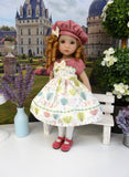 Spring Garden - dress, hat, tights & shoes for Little Darling Doll or 33cm BJD
