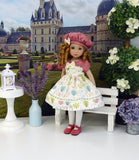 Spring Garden - dress, hat, tights & shoes for Little Darling Doll or 33cm BJD