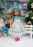 Spring Gingham - dress, hat, tights & shoes for Little Darling Doll or 33cm BJD