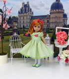 Spring Green - dress, tights & shoes for Little Darling Doll or other 33cm BJD