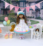 Spring Hello Kitty - dress, hat, socks & shoes for Little Darling Doll or 33cm BJD