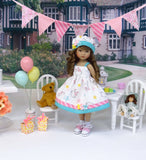 Spring Hello Kitty - dress, hat, socks & shoes for Little Darling Doll or 33cm BJD
