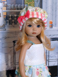 Spring Layers - Camisole, ruffled skirt, hat & shoes for Little Darling Doll