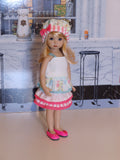 Spring Layers - Camisole, ruffled skirt, hat & shoes for Little Darling Doll