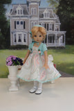 Spring Paisley - dress, jacket, hat, tights & shoes for Little Darling Doll
