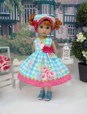 Spring Picnic - dress, kerchief & sandals for Little Darling Doll or 3 ...