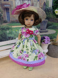 Spring Rose - dress, hat, tights & shoes for Little Darling Doll or 33cm BJD