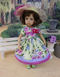 Spring Rose - dress, hat, tights & shoes for Little Darling Doll or 33cm BJD