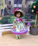 Spring Rose - dress, hat, tights & shoes for Little Darling Doll or 33cm BJD