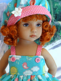 Springtime Sun - babydoll top, bloomers, hat & sandals for Little Darling Doll