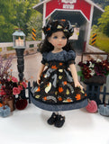 Squirrels in Fall - dress, hat, tights & shoes for Little Darling Doll or 33cm BJD