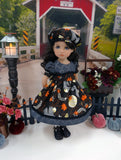Squirrels in Fall - dress, hat, tights & shoes for Little Darling Doll or 33cm BJD