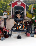 Squirrels in Fall - dress, hat, tights & shoes for Little Darling Doll or 33cm BJD