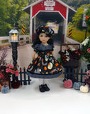 Squirrels in Fall - dress, hat, tights & shoes for Little Darling Doll or 33cm BJD