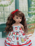 St. Nick - dress, tights & shoes for Little Darling Doll or 33cm BJD