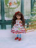 St. Nick - dress, tights & shoes for Little Darling Doll or 33cm BJD