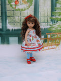 St. Nick - dress, tights & shoes for Little Darling Doll or 33cm BJD