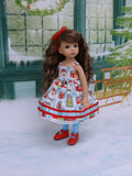 St. Nick - dress, tights & shoes for Little Darling Doll or 33cm BJD