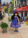 Star Spangled - dress, jacket, hat & sandals for Little Darling Doll