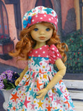 Star Struck - dress, hat, tights & shoes for Little Darling Doll