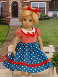 Stars & Stripes - dress, socks & shoes for Little Darling Doll