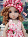 Strawberry Dream - dress, hat, socks & shoes for Little Darling Doll or 33cm BJD