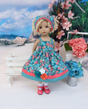 Summer Beauty - dress, kerchief, socks & shoes for Little Darling Doll or 33cm BJD