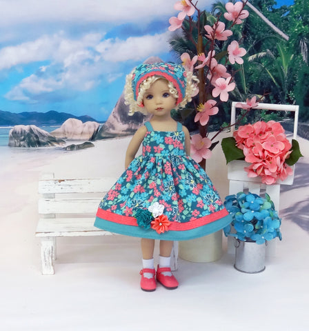 Summer Beauty - dress, kerchief, socks & shoes for Little Darling Doll or 33cm BJD