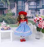 Summer Berry - dress, hat, socks & shoes for Little Darling Doll or 33cm BJD