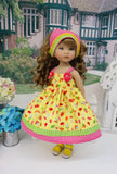 Summer Birdhouse - dress, kerchief & sandals for Little Darling Doll or 33cm BJD