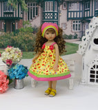 Summer Birdhouse - dress, kerchief & sandals for Little Darling Doll or 33cm BJD