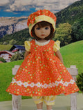 Summer Butterfly - jumper, romper, hat, socks & shoes for Little Darling Doll