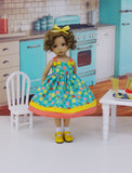 Summer Citrus - dress, socks & shoes for Little Darling Doll or 33cm BJD