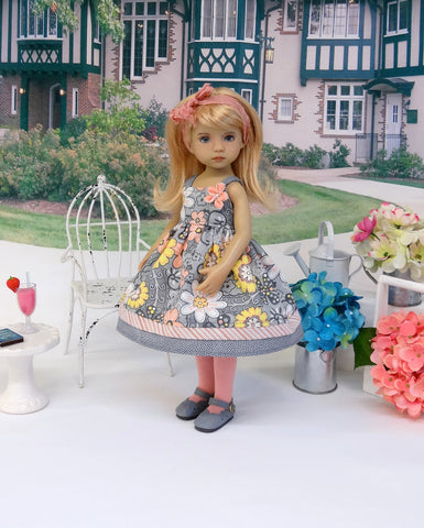 Summer Enchantment - dress, tights & shoes for Little Darling Doll or 33cm BJD