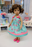 Summer Flamingo - dress & shoes for Little Darling Doll or 33cm BJD