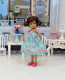 Summer Flamingo - dress & shoes for Little Darling Doll or 33cm BJD